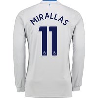 Everton Away Shirt 2017/18 - Long Sleeved With Mirallas 11 Printing, Black