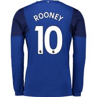 Everton Home Shirt 2017/18 - Long Sleeved With Rooney 10 Printing, Blue