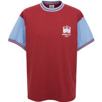 West Ham Utd 1975 FA Cup Final No.4 Shirt - Claret/Blue, Maroon