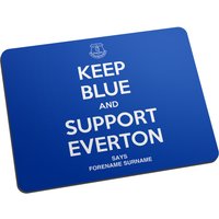Everton Personalised Keep Blue Mouse Mat, Blue