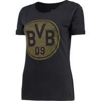 BVB Rhinestone Crest T-Shirt - Black - Womens, Black