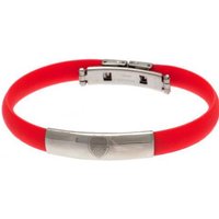 Arsenal Crest Rubber Band Bracelet - Stainless Steel, N/A