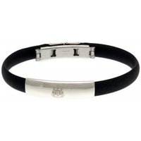 Newcastle United Crest Rubber Band Bracelet - Stainless Steel, N/A