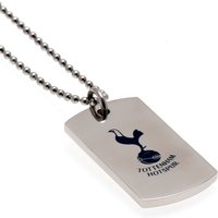 Tottenham Hotspur Colour Crest Dog Tag & Chain - Stainless Steel, N/A