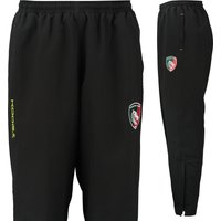 Leicester Tigers Microfibre Track Pant - Black/Fluro Green, Black