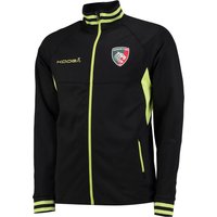 Leicester Tigers Zip Thru Jacket - Black/Fluro Green, Black
