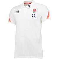England Rugby Cotton Training Polo - Bright White, White