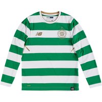 Celtic Home Shirt 2017-18 - Long Sleeve - Kids, Green/White