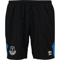 Everton Training Woven Short - Junior - Black/Electric Blue, Black