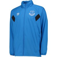 Everton Training Shower Jacket - Junior - Electric Blue/Black, Black