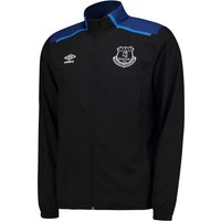 Everton Training Woven Jacket - Junior - Black/Sodalite Blue, Black