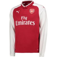 Arsenal Home Shirt 2017-18 - Kids - Long Sleeve, Red