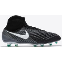 Nike Magista Obra II Firm Ground Football Boots - Black/White/Dark Gre, Black/White/Green/Grey