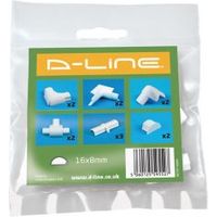 D-Line ABS Plastic White Value Pack (W)16mm Pack Of 13