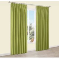 Prestige Chlorophyll Plain Pencil Pleat Lined Curtains (W)167cm (L)228cm