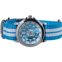 Olympique De Marseille Analogue Blue Dial Stripe Strap Watch - Young J, Blue