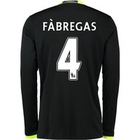 Chelsea Away Shirt 16-17 - Kids - Long Sleeve With Fàbregas 4 Printing, Black