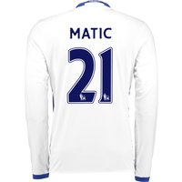 Chelsea Third Shirt 16-17 - Long Sleeve With Matic 21 Printing, White