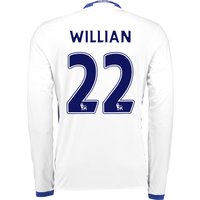 Chelsea Third Shirt 16-17 - Long Sleeve With Willian 22 Printing, White