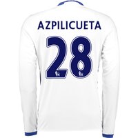 Chelsea Third Shirt 16-17 - Long Sleeve With Azpilicueta 28 Printing, White