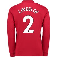 Manchester United Home Shirt 2017-18 - Kids - Long Sleeve With Lindelo, N/A