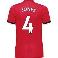 Manchester United Home Adi Zero Shirt 2017-18 With Jones 4 Printing, N/A