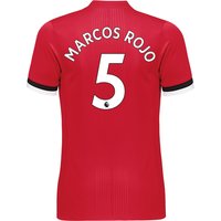 Manchester United Home Adi Zero Shirt 2017-18 With Marcos Rojo 5 Print, N/A
