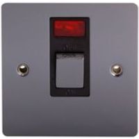 Holder 32A Single Black Nickel Switch With Neon