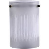 White Frosted Etched Lines Light Shade (D)10cm