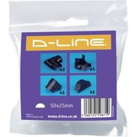 D-Line ABS Plastic Black Value Pack (W)50mm Pack Of 5