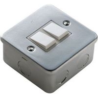 Marbo Comprehensive 6A 2-Way Double Metal-Clad Light Switch