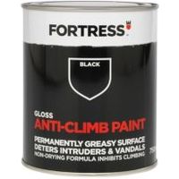 Fortress Black Gloss Anti-Climb Paint 750 Ml