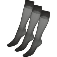 M&S Collection 3 Pair Pack 15 Denier Medium Support Shine Knee Highs With Silver Technology