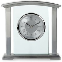 Chrome & Glass Mantle Clock