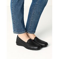 Footglove Leather Wedge Heel Loafers