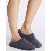 M&S Collection Micro Towelling Mule Slippers