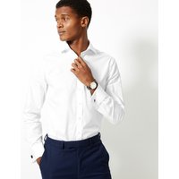 M&S Collection Luxury Pure Cotton Slim Fit Shirt