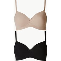 M&S Collection 2 Pack Padded T-Shirt Full Cup Bras