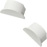 D-Line ABS Plastic White End Caps (W)40mm Pieces Of 2