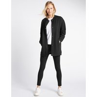 M&S Collection Longline Jersey Bomber Jacket