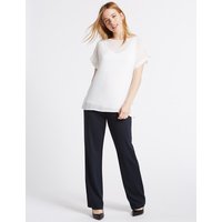 M&S Collection PETITE Straight Leg Trousers