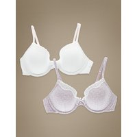 Angel 2 Pack Cotton Rich Moulded Underwired First Bras