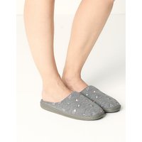 M&S Collection Heart Mule Slippers
