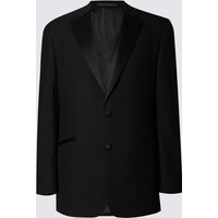 M&S Collection Luxury Black Regular Fit Wool Jacket