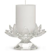 Cut Glass Pillar Candleholder With Candle