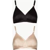 M&S Collection 2 Pack Smoothing Non-Padded Crossover Full Cup Bras A-E