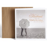Husband Beach Scene Birthday Card