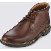 M&S Collection Leather Lace-up Gibson Chukka Boots