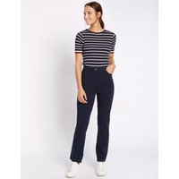 M&S Collection Cotton Rich Stretch Straight Leg Trousers