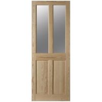 4 Panel Clear Pine Glazed Internal Door (H)1981mm (W)838mm